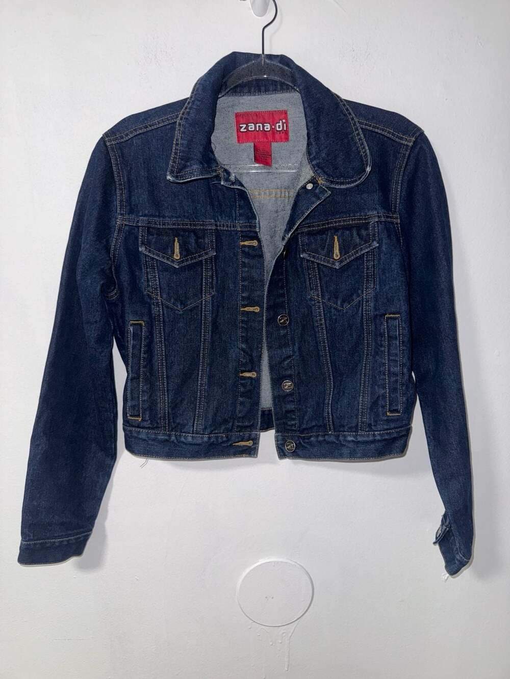 Zana-Di Vintage Dark Wash Denim Jean Jacket Size M